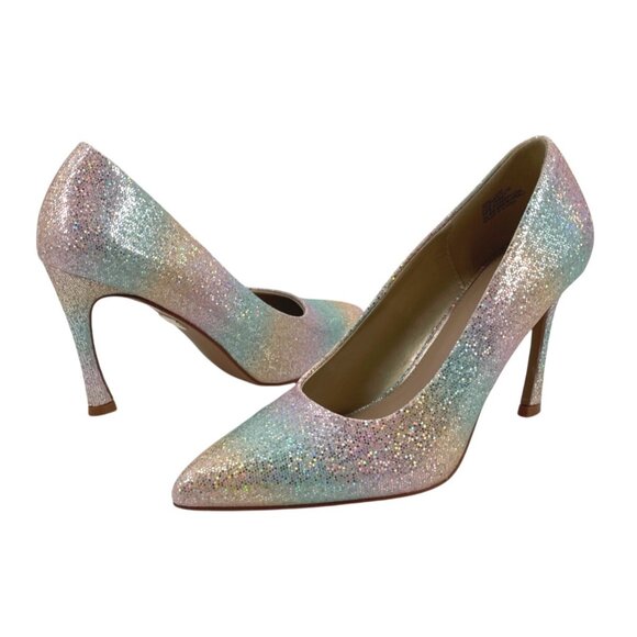 Torta Caliente Womens Glitter Ombre Pointed-Toe Stiletto Heels Size 10M Party - Picture 1 of 8